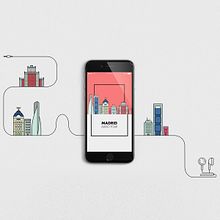 Madrid Audio Tour. Art Direction, Vector Illustration, and UX / UI project by Ana Cobos Escalante - 08.03.2017