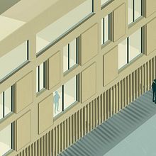 Conjunto de viviendas en el barrio de Velluters ( Valencia). Architecture, and Vector Illustration project by o - 08.04.2017