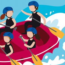 Ilustración-Mapa / RAFTING PARC. Un proyecto de Ilustración tradicional e Ilustración vectorial de Silvia Sanmiquel - 01.04.2017
