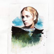 Written on the mountains. Portrait of Agnes Obel. Ein Projekt aus dem Bereich Bildende Künste und Traditionelle Illustration von Mentiradeloro Esther Cuesta - 04.08.2017