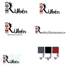 Ejemplo de logo propio/ Estudio de imagen propia/ trabajo de clase. Un proyecto de Ilustración tradicional de Rubén Valle - 17.05.2015