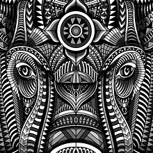 Elefante geométrico. Un progetto di Design e Graphic design di Oscar Rabat - 08.08.2017