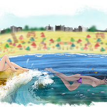 Cala de una Ola / "Sueños en la Mirada". Un proyecto de Ilustración tradicional de Rubén Valle - 08.09.2016