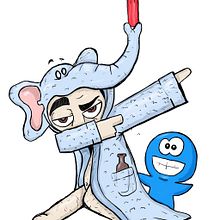 ElephantMan. Design, Character Design, Traditional illustration, and Vector Illustration project by paolo pennacchio - 08.10.2017