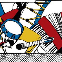 Museo de la música de Barbadás. Street Art, Traditional illustration, and Vector Illustration project by P L - 08.14.2017