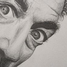 Retrato Dalí (Lápiz). Artes plásticas, Ilustração tradicional, e Pintura projeto de Sonia Santandreu - 17.08.2017