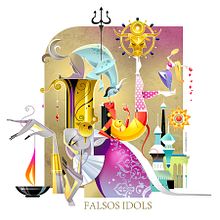 Falsos ídolos.. Street Art, Sculpture, Traditional illustration, and Vector Illustration project by Carlos Corredera - 05.30.2012