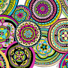 Colourful zentangle. Fine Arts, Design, and Traditional illustration project by Iris Bellver Penalba - 08.23.2017