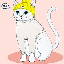 Vestir al gato (proyecto para clase de Nuevas formas publicitarias). Un progetto di Illustrazione tradizionale di Julia Mora Crespo - 20.12.2015