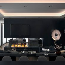 Salon y cocina (Pozuelo - Madrid). 3D, Interior Architecture & Interior Design project by Alfonso Perez Alvarez - 08.20.2017