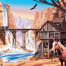 Pintura mural digital para parque acuático en Palma de Mallorca. Traditional illustration project by Carlos Venturelli - 05.12.2014
