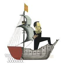 RONDA IBERIA. Cervantes. Design, and Traditional illustration project by anne - 02.01.2016