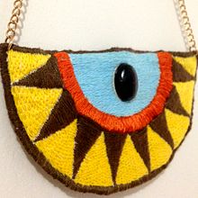 Collar Bordado . Arte și meșteșuguri și Design de bijuterii de Zilbya Marín - 08.24.2017