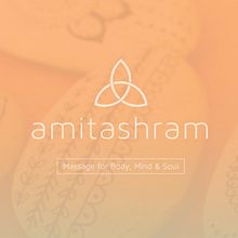 Amitashram / Holistic Massage, healthy natural oils. Un proyecto de Br, ing e Identidad, Diseño gráfico y Packaging de zurdadesign - 25.08.2017