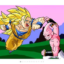 Ilustración de Goku y Buu. Un progetto di Design, Graphic design e Illustrazione tradizionale di Oscar Rabat - 27.08.2017