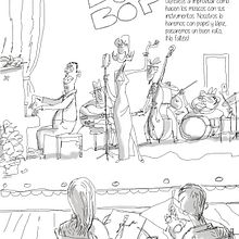Taller de dibujo BE-BOP para festival de jazz de Toledo 2017. Een project van Traditionele illustratie van Paco Fernandez Arriero - 28.08.2017