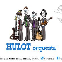 Cartel para grupo musical HULOT orquesta. Een project van Traditionele illustratie y Vectorillustratie van Paco Fernandez Arriero - 28.08.2017
