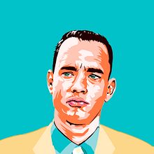 Forrest Gump. Design, and Vector Illustration project by Mónica Sánchez Gallego - 08.25.2017