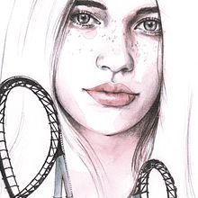 Roller Coaster. Un progetto di Belle arti e Illustrazione tradizionale di Crisbel Robles - 30.08.2017
