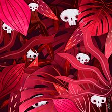 Detrás de las hojas. Un proyecto de Bellas Artes, Pattern Design, Ilustración tradicional e Ilustración vectorial de Rosemarie - 01.09.2017