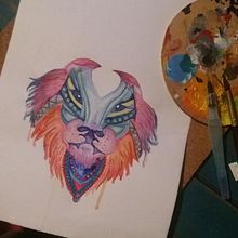 WaterColor LION. Traditional illustration project by Pi Lsm - 09.06.2017