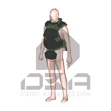 Chaleco "T24" Prototipo de Chaleco Táctico. 3D, Design, Product Design, Costume Design & Industrial Design project by Diego Armas - 09.06.2017