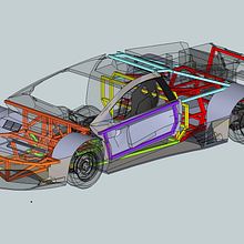 Chasis Deportivo 3D. 3D, Product Design & Industrial Design project by Diego Armas - 09.06.2017