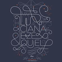 L & E · Ilustración tipográfica. Un progetto di Design, Graphic design, Illustrazione tradizionale, Illustrazione vettoriale, Lettering e Tipografia di Florencia Suárez - 06.09.2017