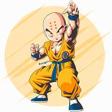 Ilustración Vectorial - Krilin * Dragon Ball *. Vector Illustration project by David Soria - 09.07.2017