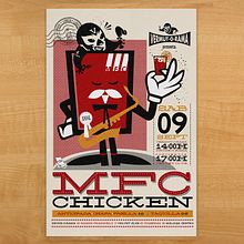 MFC CHICKEN vermut-o-rama poster . % Cristóbal Jiménez Trujillo tarafından hazırlanan Sanat Yönetmenliği, Grafik Tasarım, Geleneksel illüstras, Ve on projesi - 09.07.2017