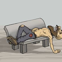 Mendigo dormido Ein Projekt aus dem Bereich Comic, Design von Figuren und Traditionelle Illustration von Alberto Camacho Gordaliza - 09.09.2017