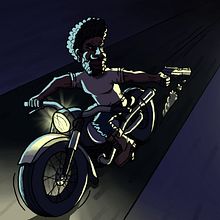 Motorista fantasma Ein Projekt aus dem Bereich Comic, Design von Figuren und Traditionelle Illustration von Alberto Camacho Gordaliza - 09.09.2017