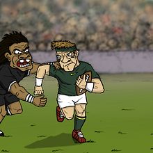 Rugby Ein Projekt aus dem Bereich Comic, Design von Figuren und Traditionelle Illustration von Alberto Camacho Gordaliza - 09.09.2017