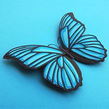 :: Morpho Azul Papercraft ::. Arts, Crafts, Art Direction, Design, Character Design, Graphic Design, Interactive Design, and Paper Craft project by Ricardo Neira - 09.09.2017