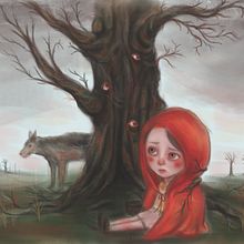 Caperucita, escucha.. Un proyecto de Bellas Artes, Diseño de personajes, Diseño editorial, Diseño gráfico e Ilustración tradicional de Paumopi - 10.09.2017