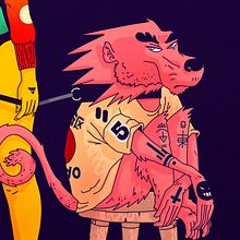 REDsistance 007. Een project van Traditionele illustratie van Gabriel Suchowolski · microbians - 10.09.2017