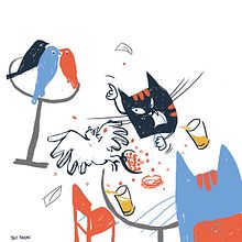 In the terrace.... Un projet de Animation de personnages, Beaux Arts, Design , Design graphique, Illustration traditionnelle, Créativité, Dessin et Illustration numérique de Svit Baydak - 13.09.2017
