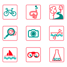 Ecotourism in Catalonia Ein Projekt aus dem Bereich Grafikdesign, Design, Informationsdesign und Vektorillustration von Miriam Morales - 07.05.2017