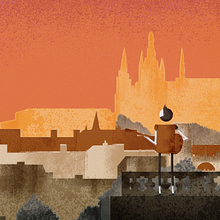 Lady Prague. Flamenco Jam Festival. Een project van Animatie, Karakteranimatie,  Art direction,  Ontwerp, Ontwerp van personages, Traditionele illustratie, Vectorillustratie, Fotografische postproductie,  Reclame y Rigging van David Navarro Bravo - 14.09.2017