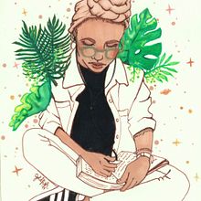 Ilustración con rotuladores y acuarelas. Ilustração tradicional projeto de Nuria Somalo Cervantes - 18.09.2017