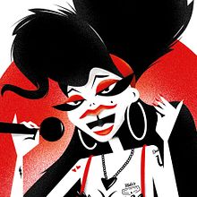 Amy Winehouse. Projekt z dziedziny Projektowanie postaci, Trad, c, jna ilustracja i Grafika wektorowa użytkownika Manuel Acosta - 20.09.2017