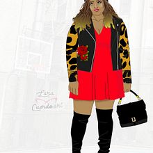 Ilustración CURVY de Moda OI17 . Design, Costume Design, Graphic Design, and Traditional illustration project by Lara Cuerdo Cabrera - 09.20.2017
