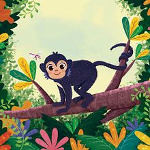 ATELE LA MONO ARAÑA. Projekt z dziedziny Trad, c i jna ilustracja użytkownika Gisela Bohórquez - 20.09.2017