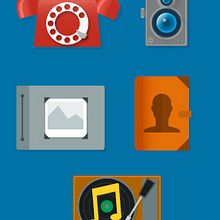 Flat-design: Iconos. Un proyecto de Diseño gráfico de Daniel Diaz Estrada - 20.09.2017