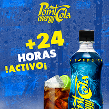 Portada Point Cola Energy [Bebida Energética Chilena]. Un progetto di Graphic design e Marketing di Yermain Garcia - 09.03.2018
