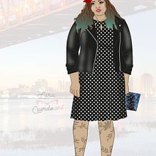 Ilustración CURVY de Moda OI17 . Design, and Traditional illustration project by Lara Cuerdo Cabrera - 09.23.2017