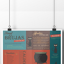 Infografía [Brujas]. Un proyecto de Diseño gráfico, Ilustración vectorial, Infografía y Diseño de la información de cr3bl - 26.09.2017