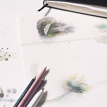 Cuaderno de bitácora - sketchbook. Ilustração tradicional projeto de Ana Velandia - 26.09.2017