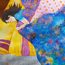 Buenas noches. Traditional illustration project by Kandra Aguilera García - 09.27.2017