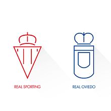 Derbi Asturiano. Graphic Design, Traditional illustration, and Vector Illustration project by Javi Rodríguez - 09.27.2017